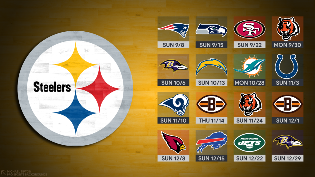 Pittsburgh Steelers 2019 Desktop Schedule Wood Wallpaper - Pittsburgh