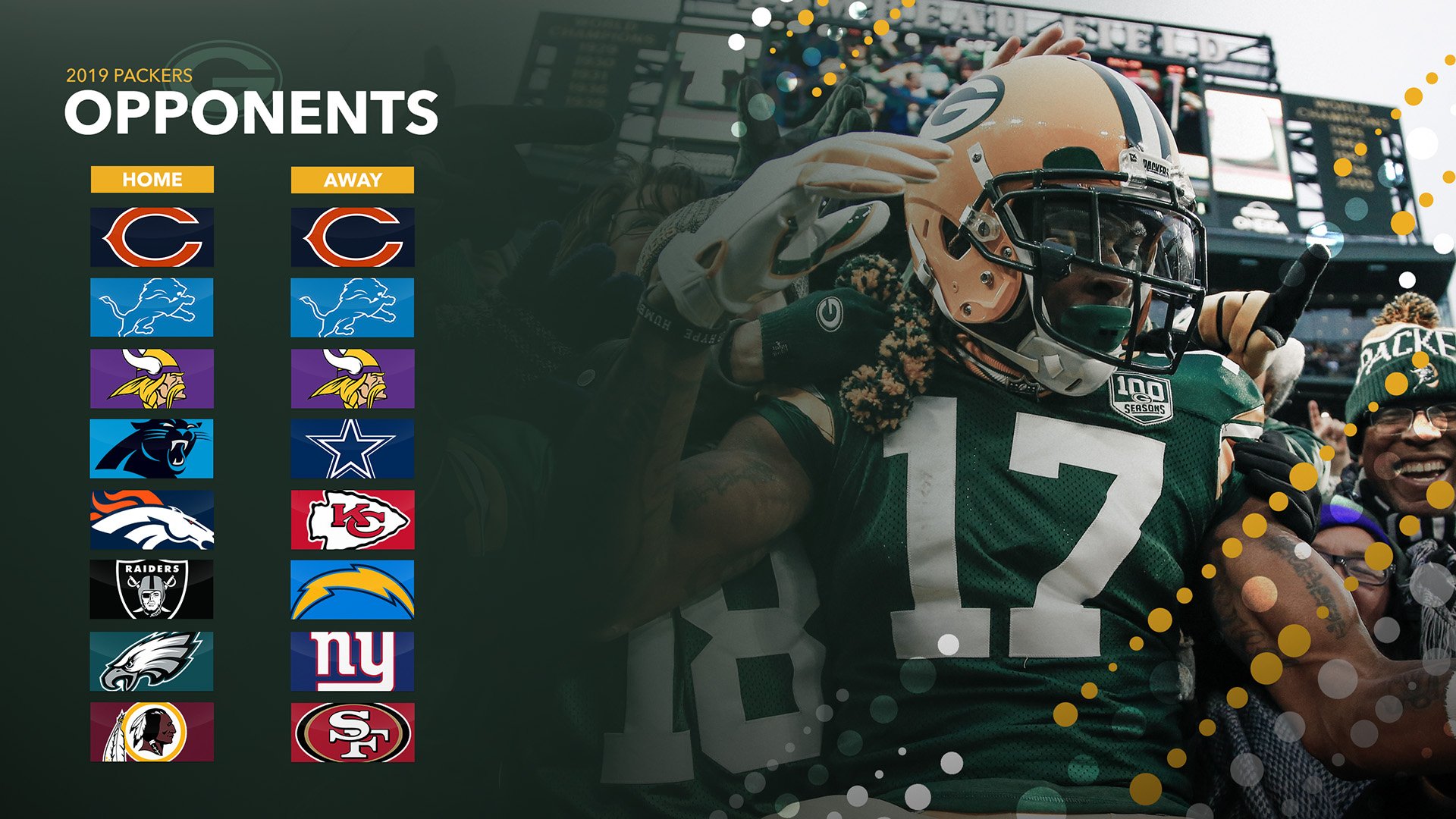 Packers Home Schedule 2019 - HD Wallpaper 