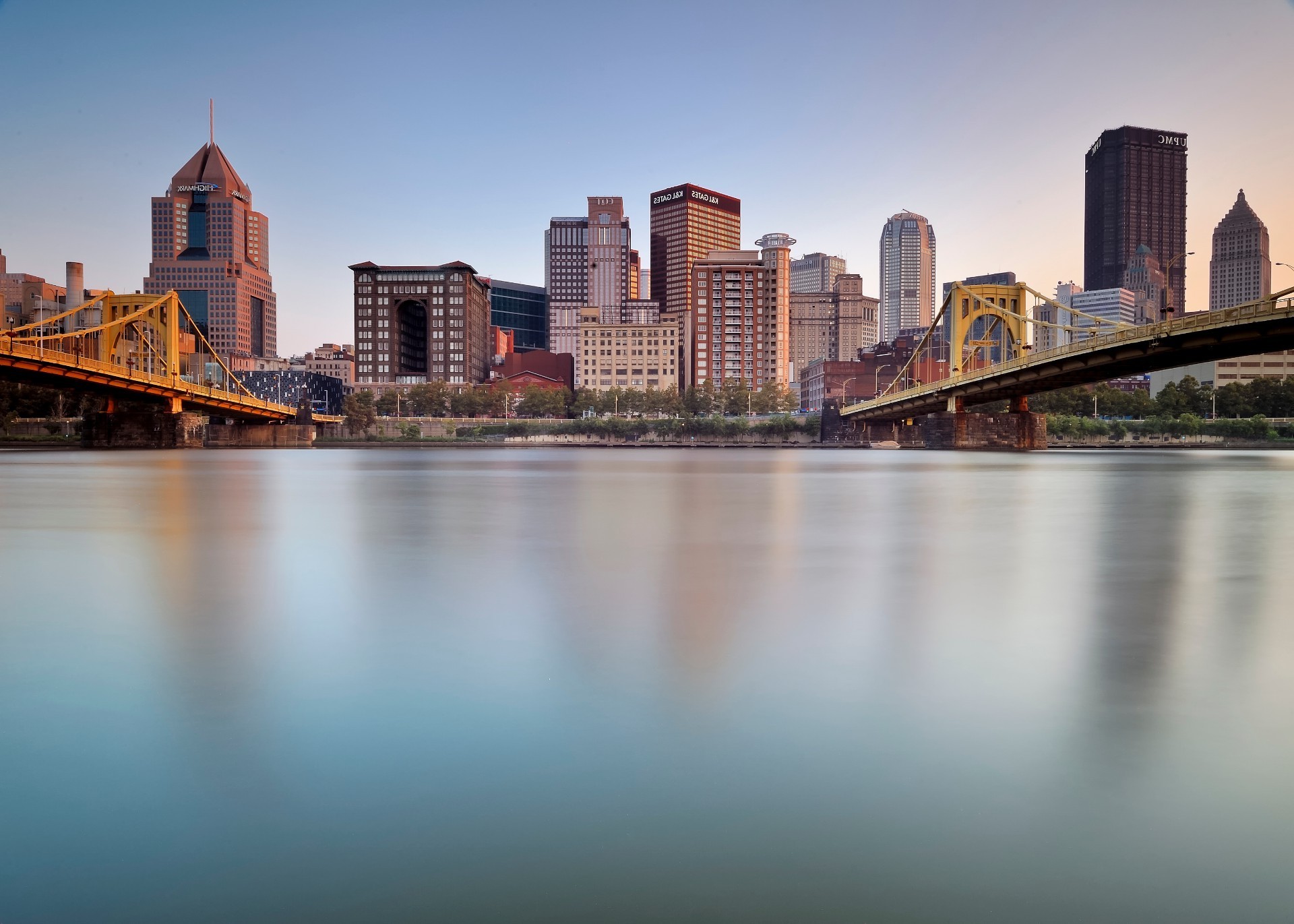 Bridges City Architecture River Bridge Water Skyline - Cityscape - HD Wallpaper 