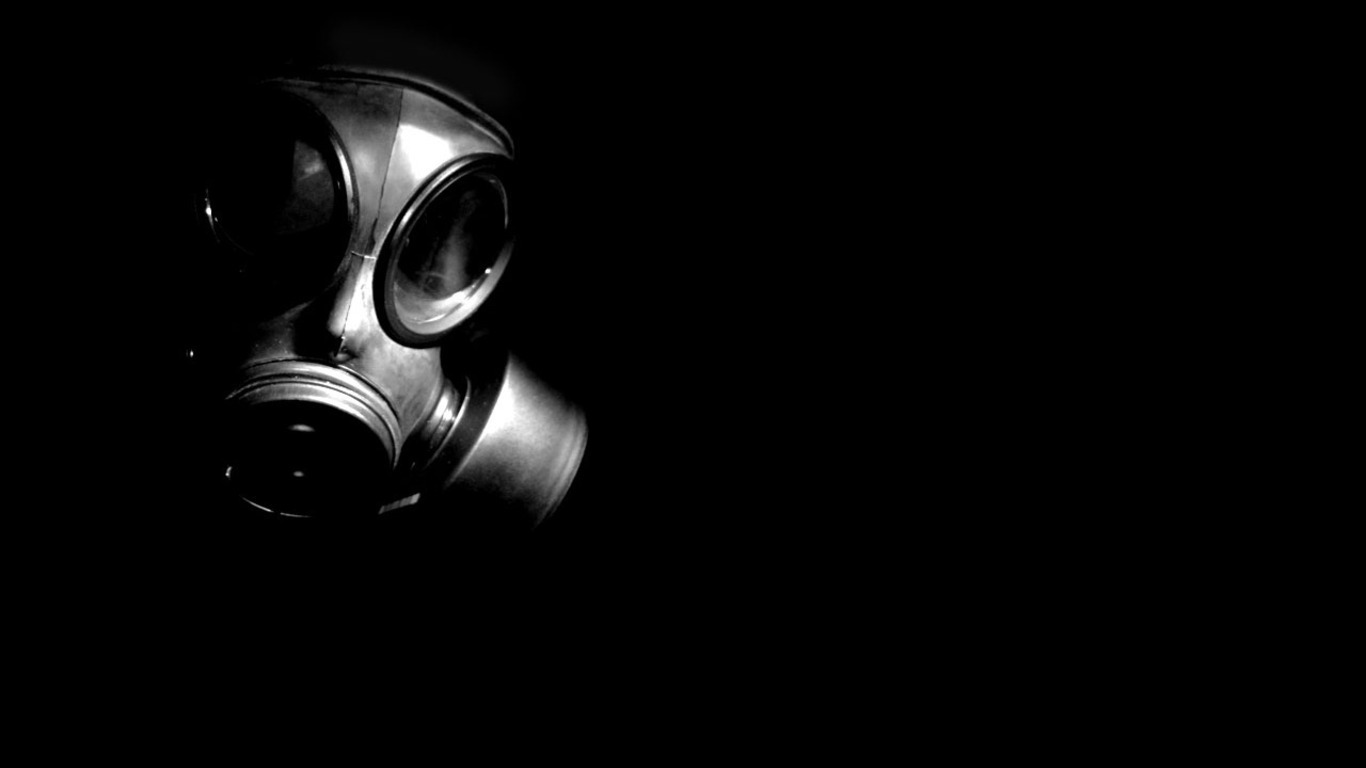 Ps3 Background Download - Gas Mask Black Background - HD Wallpaper 