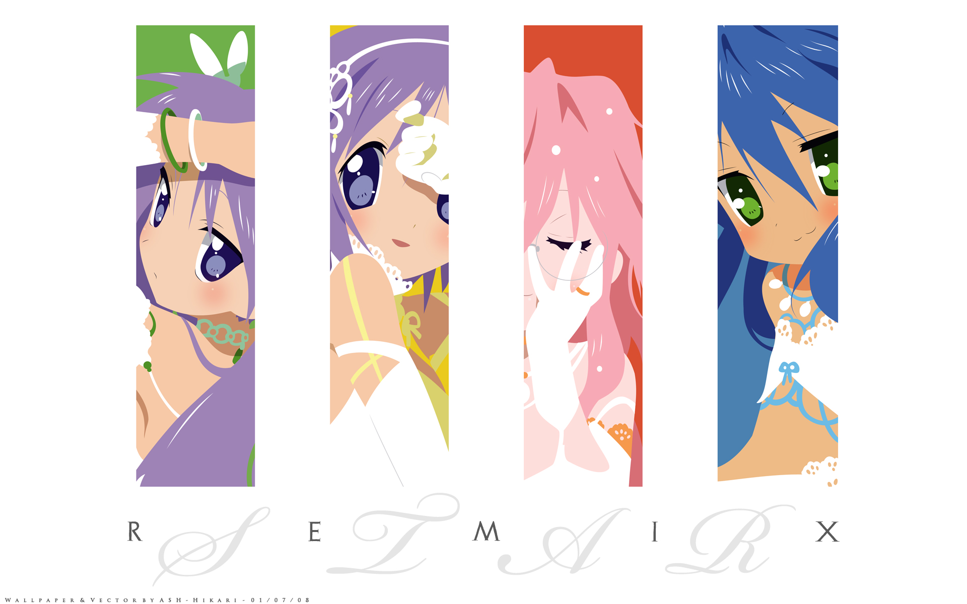 Lucky Star, Konata Izumi, Miyuki Takara, Tsukasa Hiiragi, - Lucky Star - HD Wallpaper 