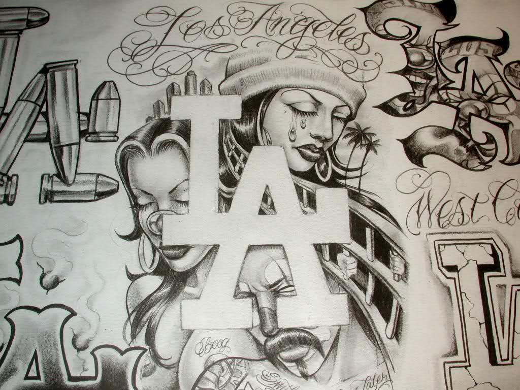 Lowrider Arte Magazine Gangsters Gangster Lowrider - Gangster Drawings - HD Wallpaper 