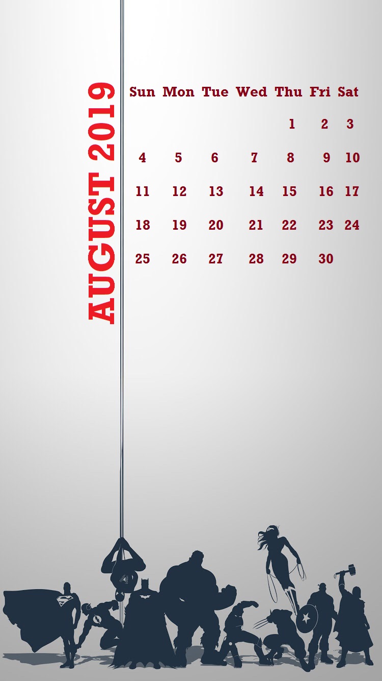 2019 August Iphone Calendar Wallpaper - Iphone 8 Wallpaper Marvel - HD Wallpaper 