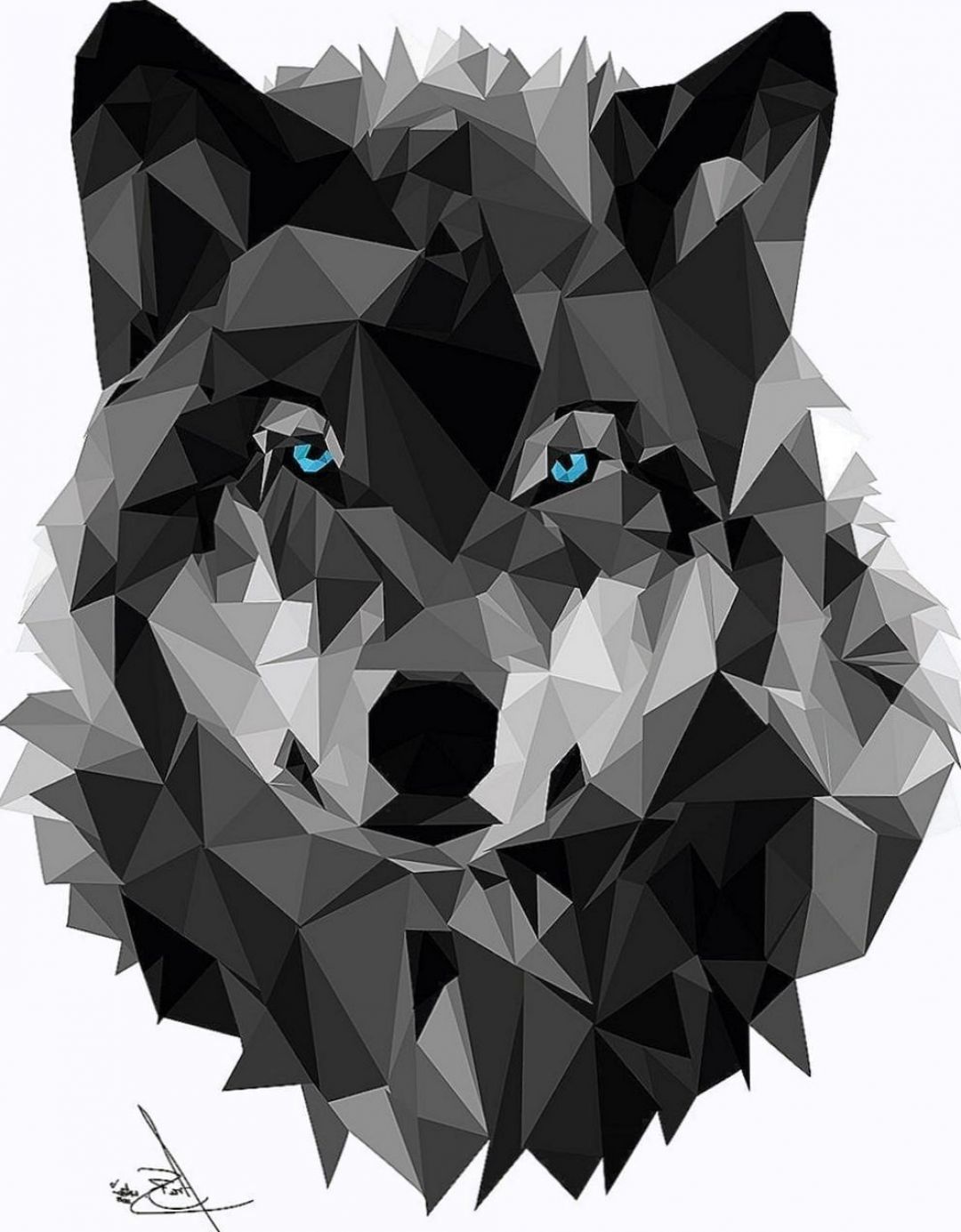 Android, Iphone, Desktop Hd Backgrounds / Wallpapers - Geometric Wolf Art - HD Wallpaper 