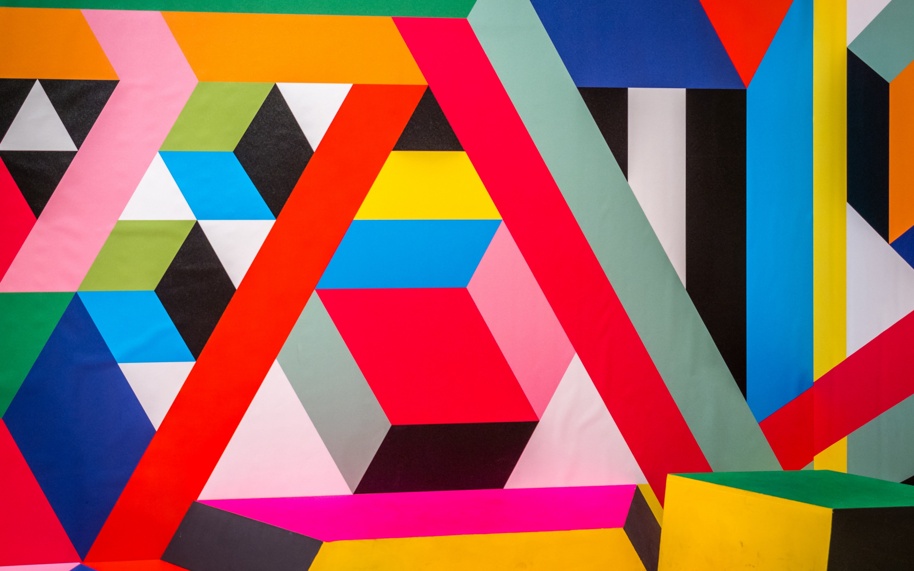 Wallpaper Pattern, Geometric, Colorful, Lines, Shapes, - Geometric Colourful Shapes Background - HD Wallpaper 