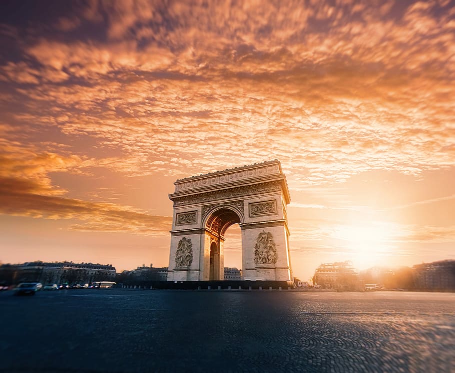 Arc The Triumph, Paris France, Arc De Triomphe, Wallpaper, - Arc De Triomphe - HD Wallpaper 
