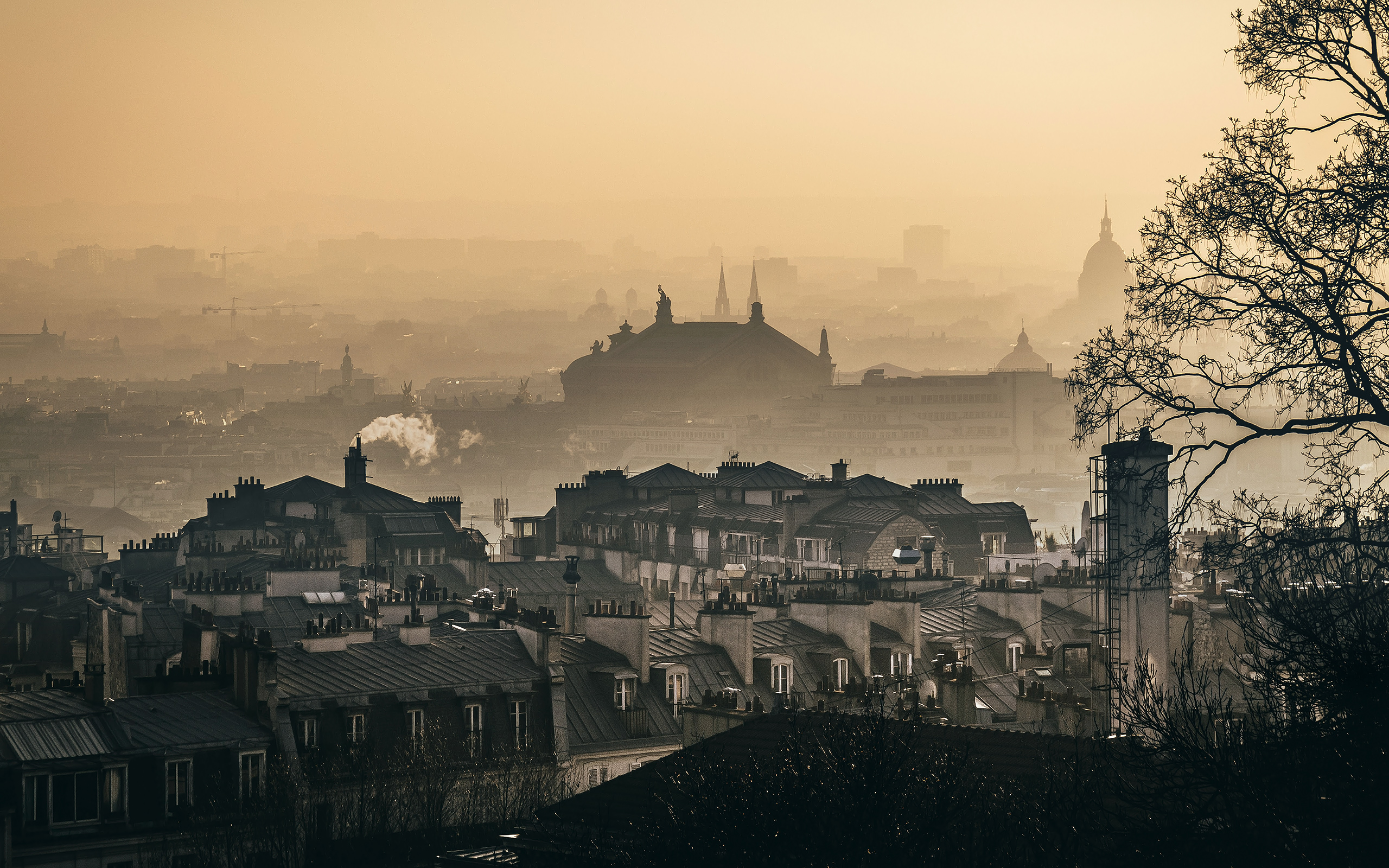 Paris Fog - HD Wallpaper 