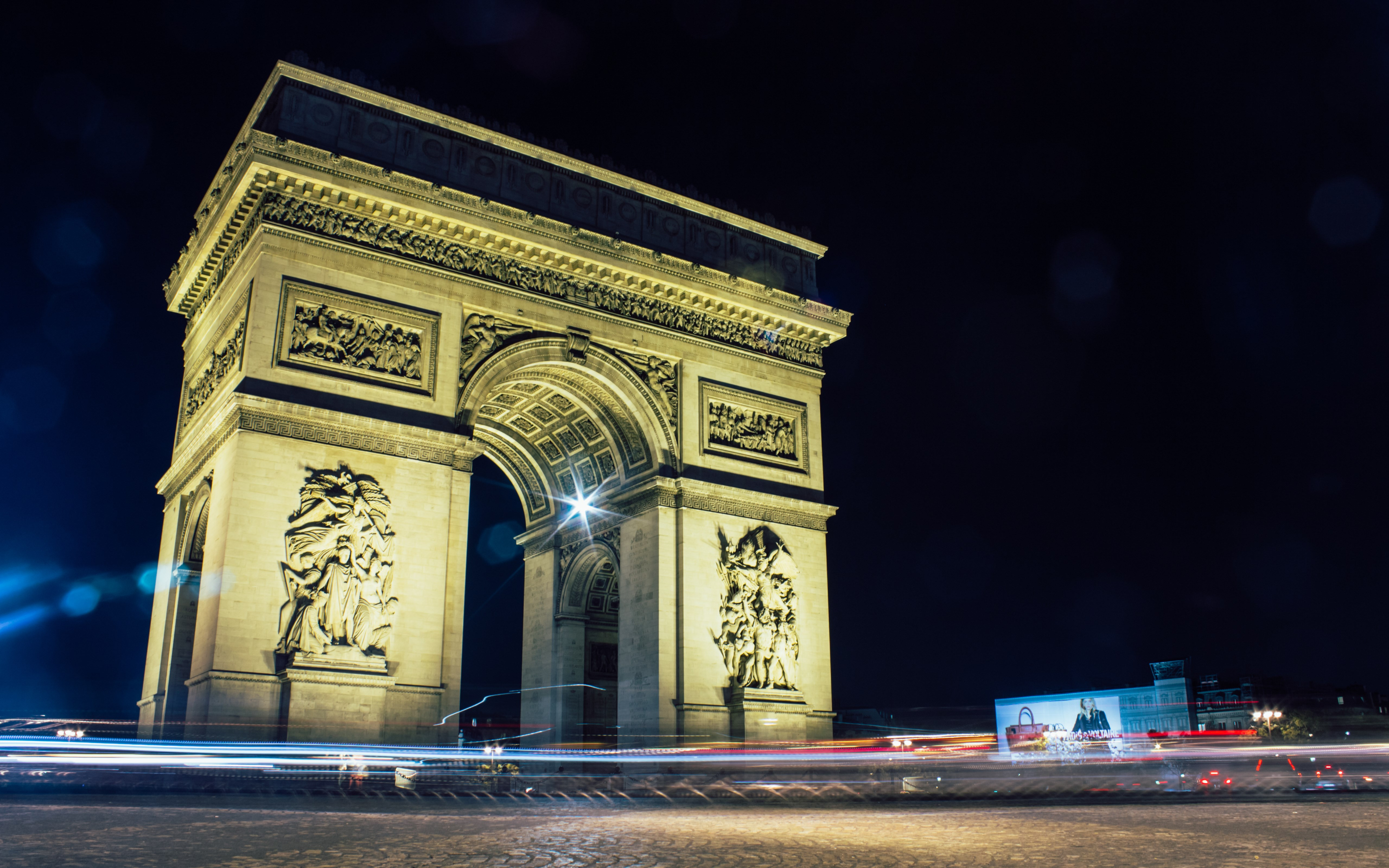 Arc De Triomphe, Paris, France Wallpaper - Arc De Triomphe - HD Wallpaper 