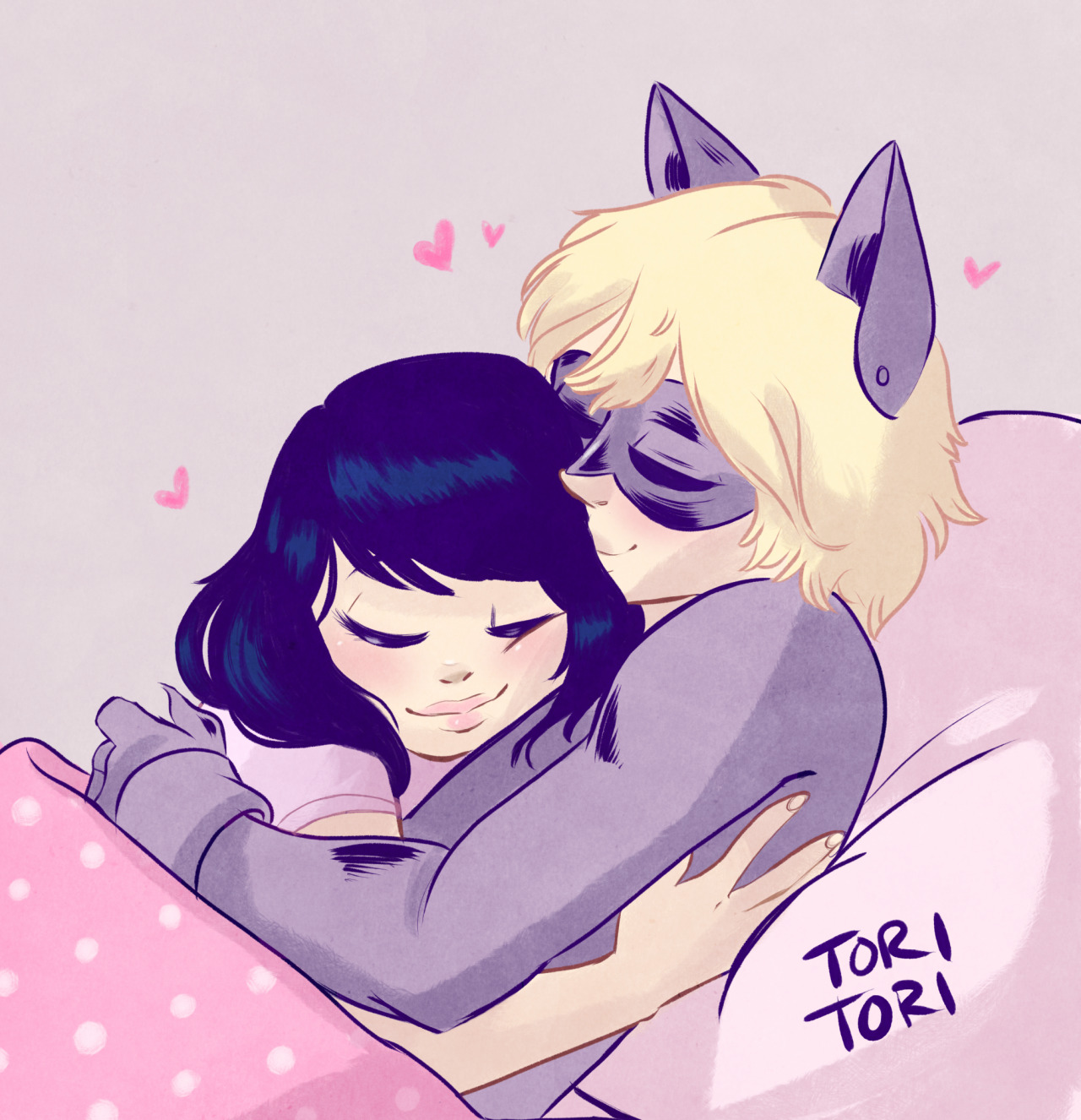 Chat noir and marinette