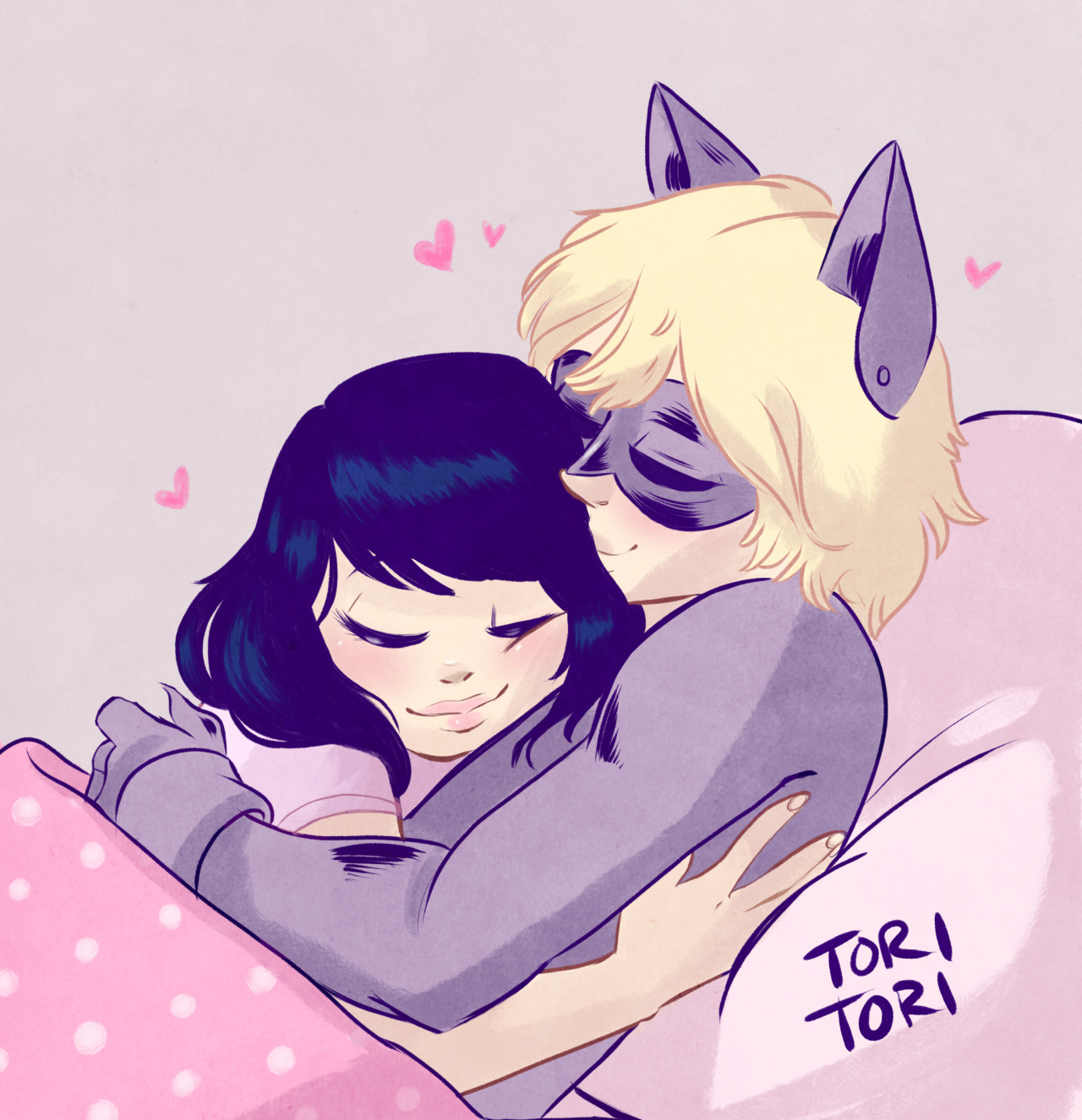 Marinette And Chat Noir - Marinette And Chat Noir Fanart - HD Wallpaper 