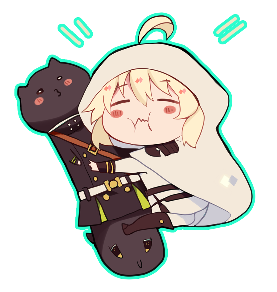 Green Vertebrate Clip Art Fictional Character - Mikaela Hyakuya Chibi Png - HD Wallpaper 