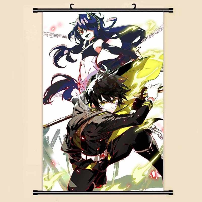 Anime Manga Seraph Of The End Wall Scroll Painting - Owari No Seraph Yuu X Asuramaru - HD Wallpaper 
