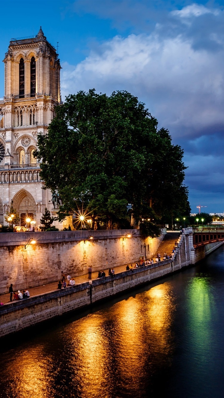 Iphone Wallpaper Paris, France, Notre Dame De Paris, - Notre Dame De Paris - HD Wallpaper 