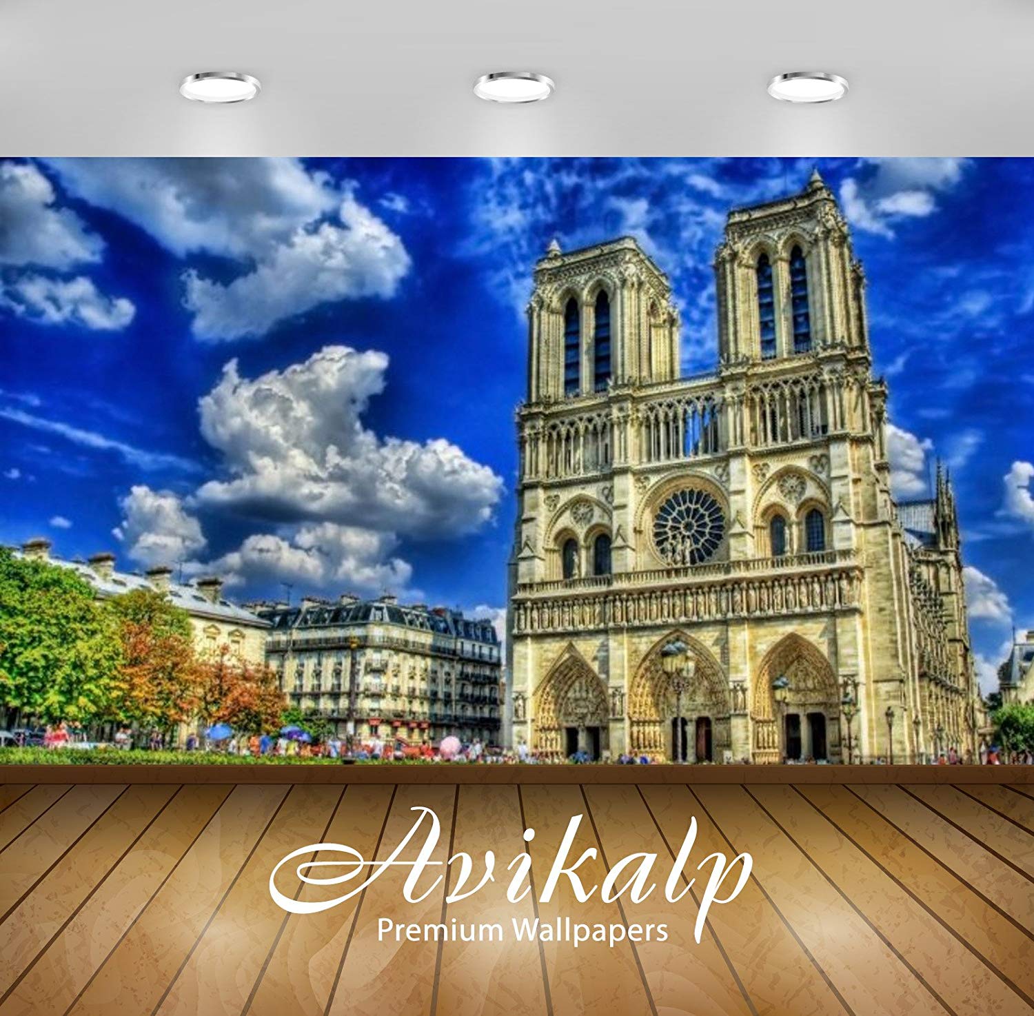 Avikalp Exclusive Awi2494 Chatnedral Nutri Paris France - Paris Background With Notre Dame - HD Wallpaper 