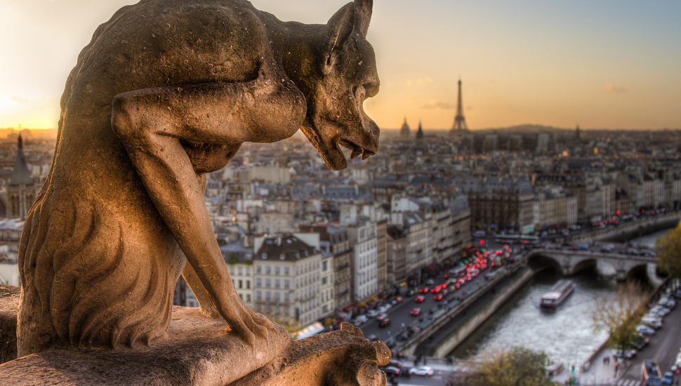Sculpture, The Gargoyle, Notre Dame De Paris, Gargoyle, - Paris - HD Wallpaper 