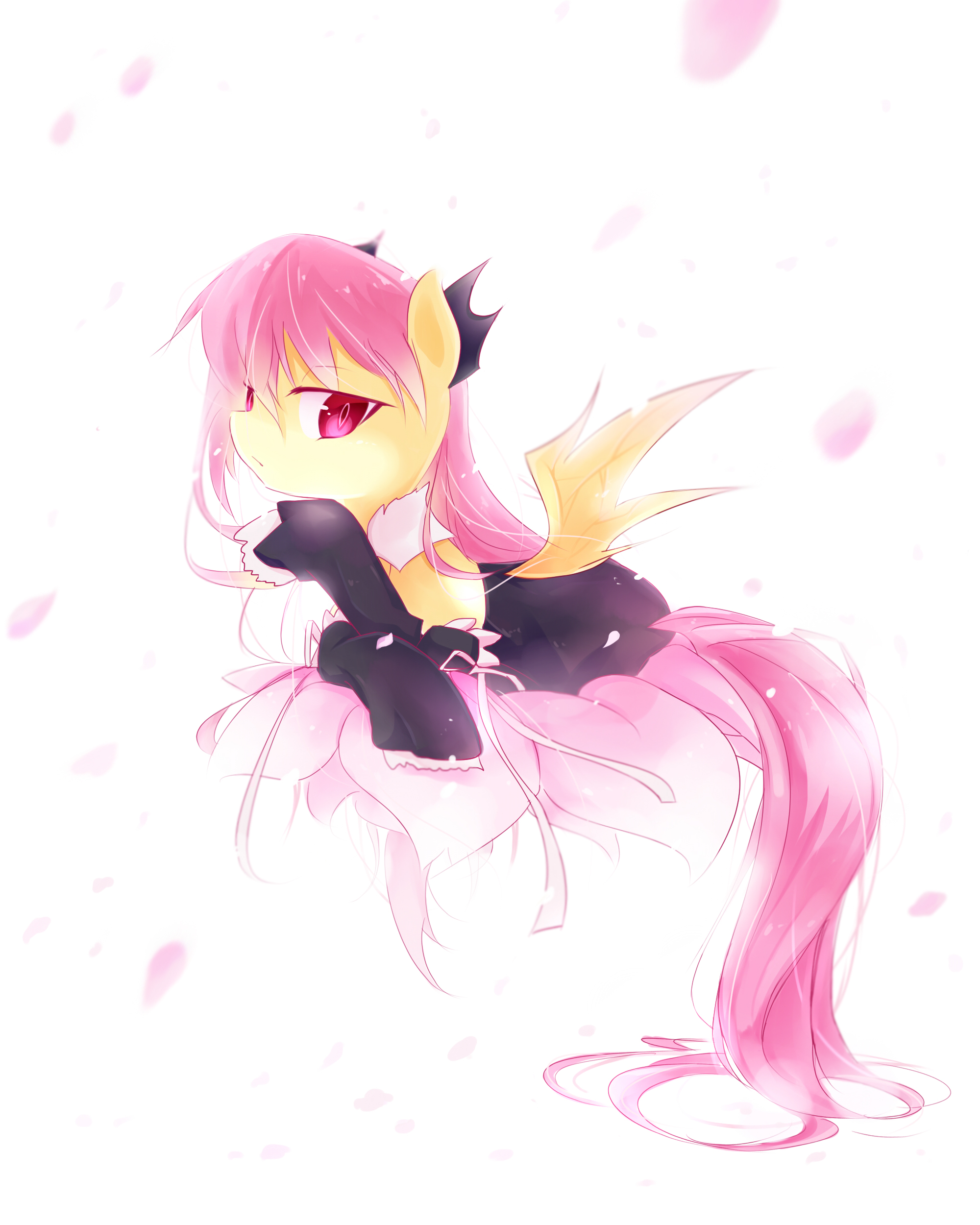 Fluttershy Pony Pink Anime Mammal Human Hair Color - My Little Pony Owari No Seraph - HD Wallpaper 