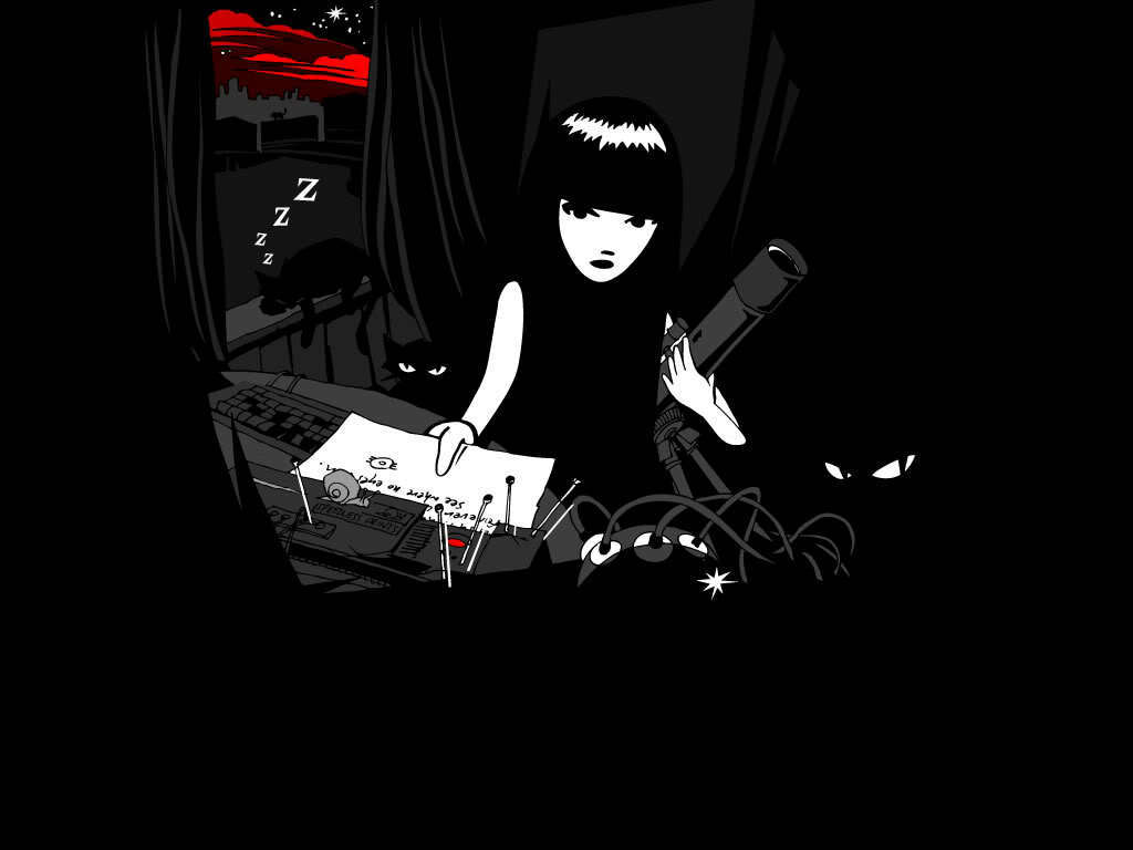 Emily - The - Strange - Emily The Strange - HD Wallpaper 