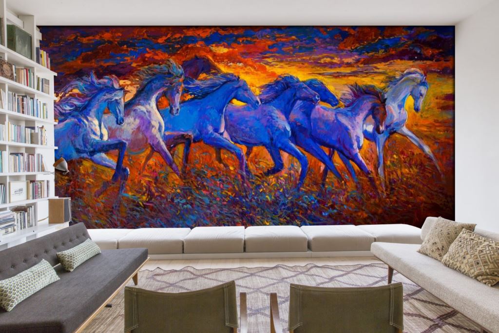 Horses Painting - HD Wallpaper 