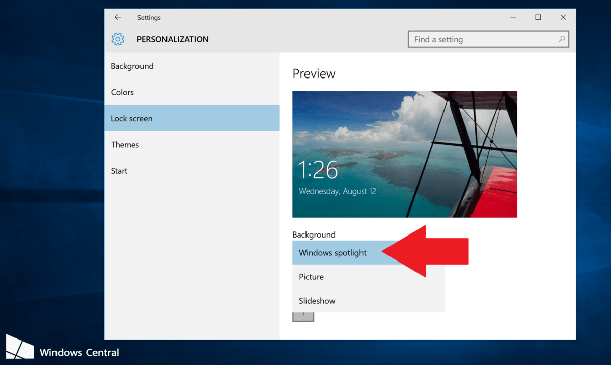 Отключить Блокировка Windows 10 - HD Wallpaper 