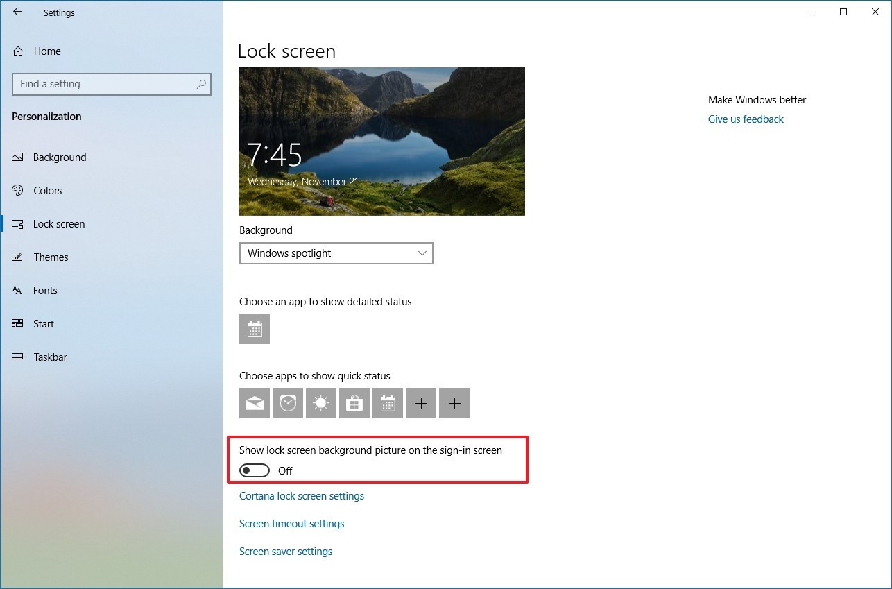 Windows 10 Lock Screen Settings - HD Wallpaper 