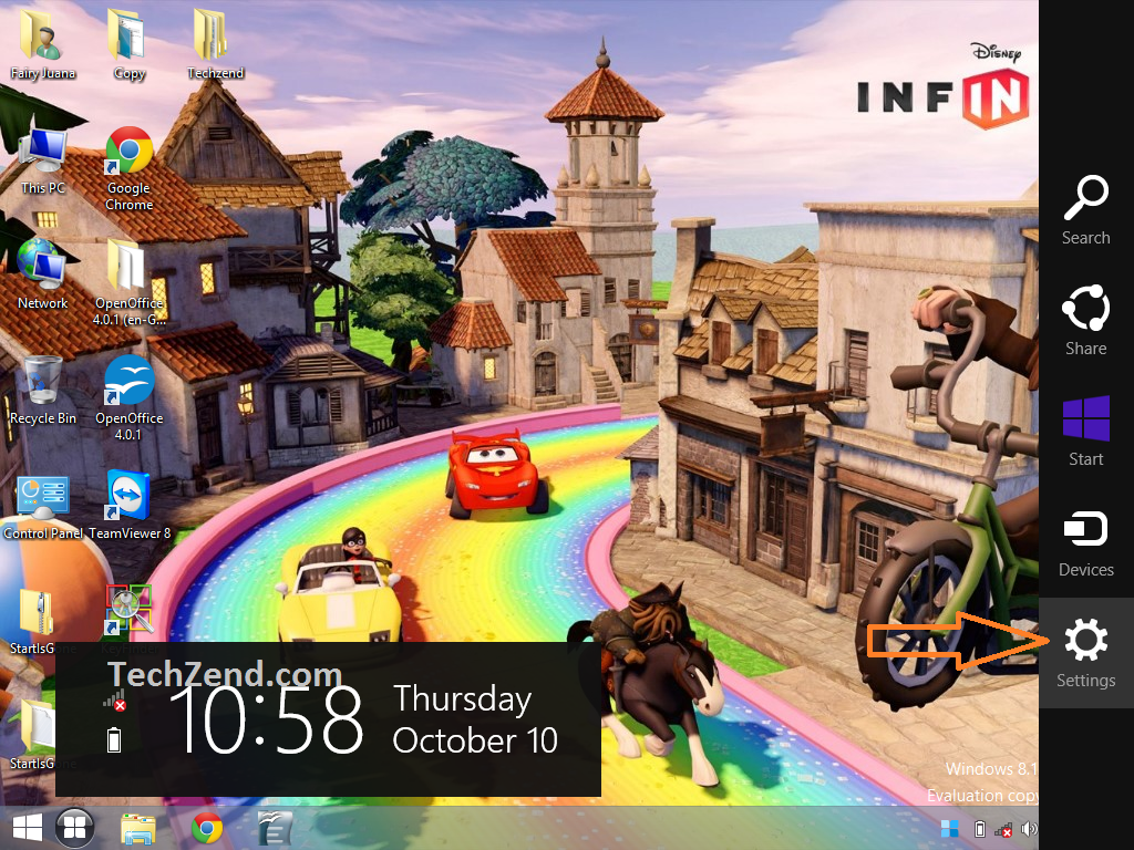 Settings Option In Charms Bar Windows - Disney Infinity - HD Wallpaper 