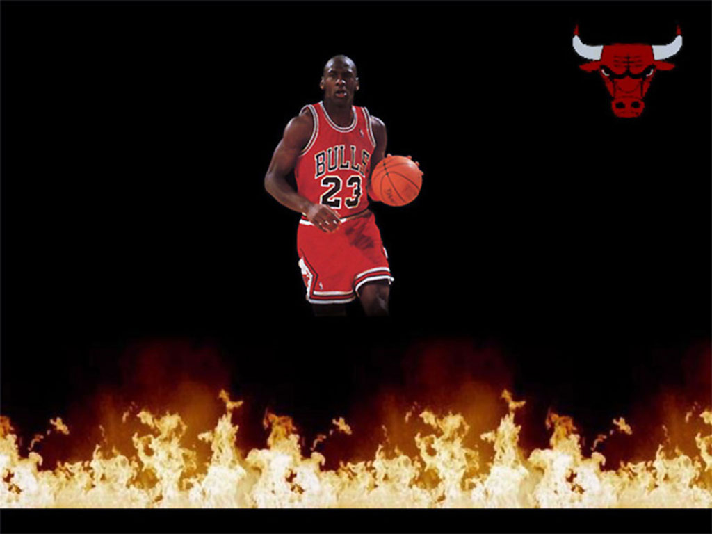 Michael Jordan With Fire - HD Wallpaper 
