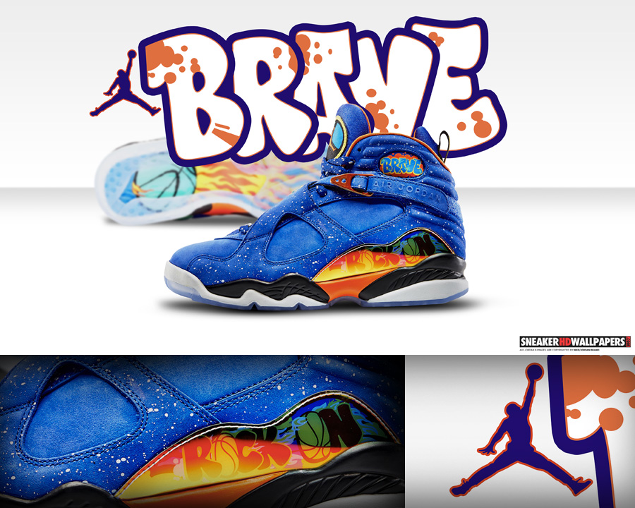 Jordan 8 Wallpaper - Jordan 8 Retro Doernbecher - HD Wallpaper 