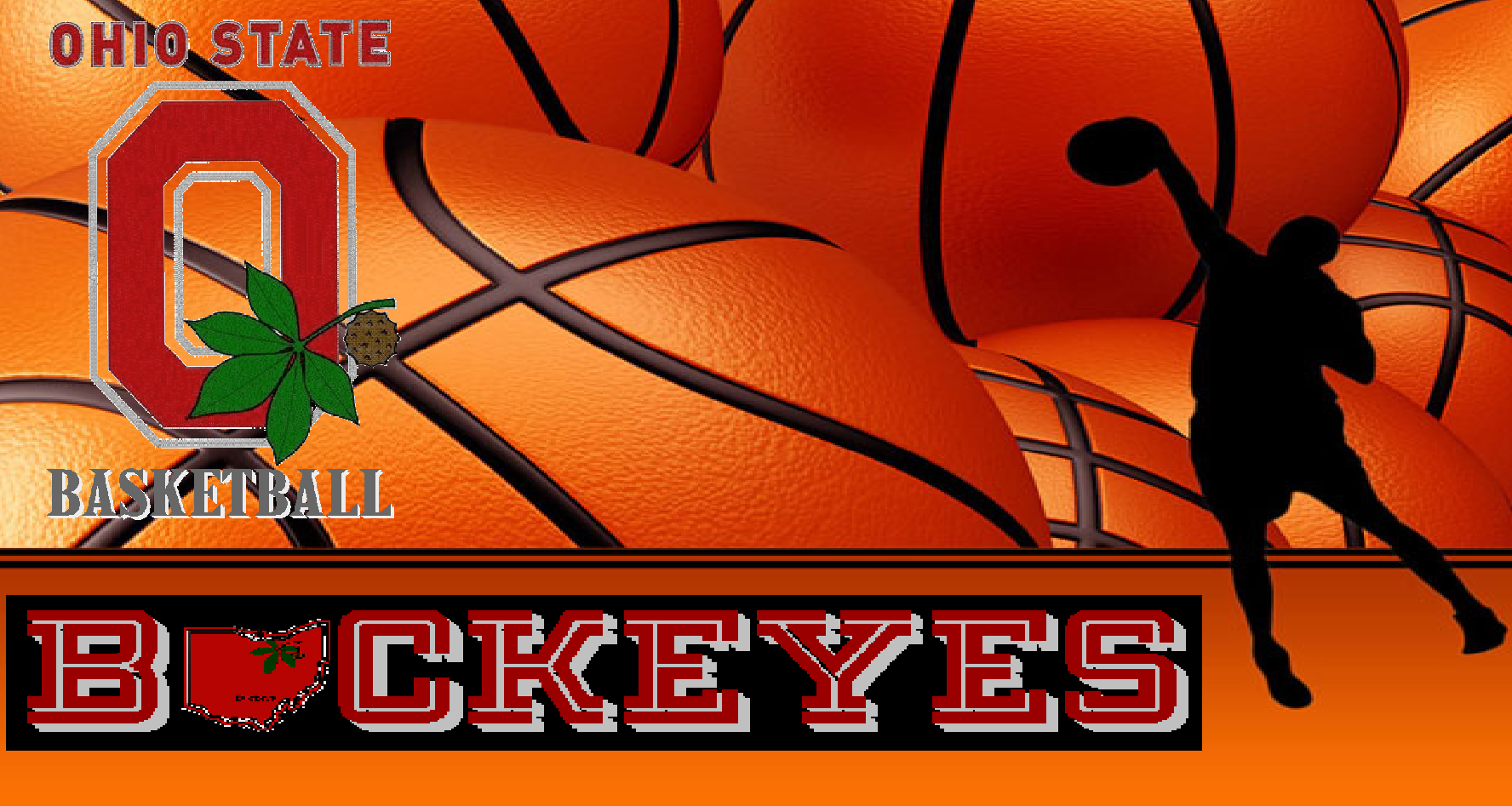 Ohio State Basquetebol, Basquete Player Silhouette - Basketball Background - HD Wallpaper 