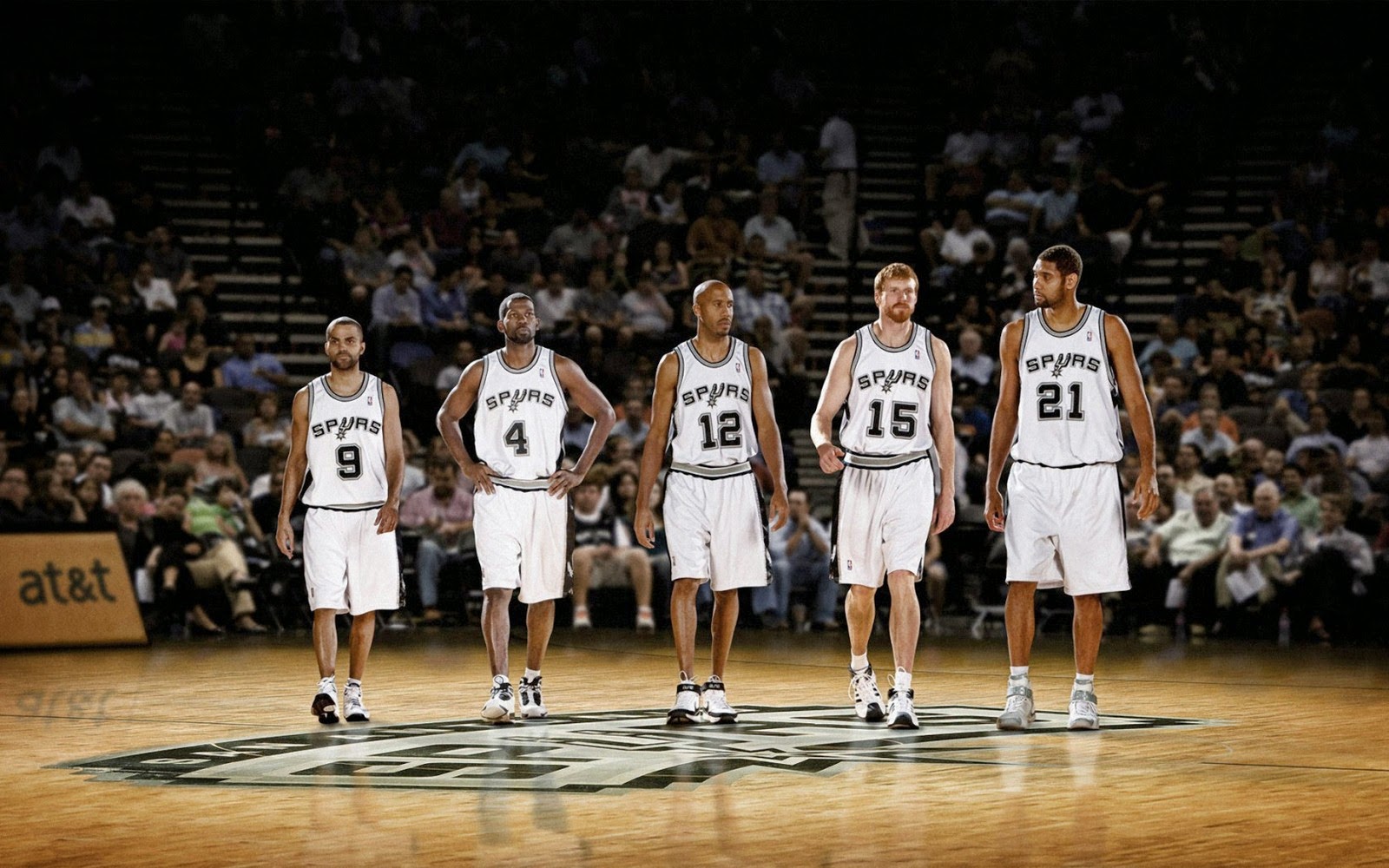 San Antonio Spurs 2014 Starting Lineup Nba Hd Desktop - San Antonio Spurs Phone Background - HD Wallpaper 