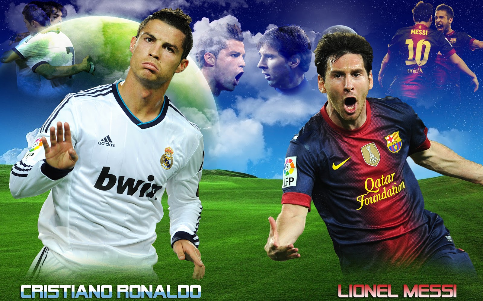 Hd Cristiano Ronaldo Vs Lionel Messi 2013 Wallpapers - Cr7 Vs Messi 2013 - HD Wallpaper 