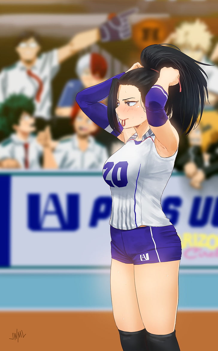 Anime Girl Playing Volleyball - HD Wallpaper 