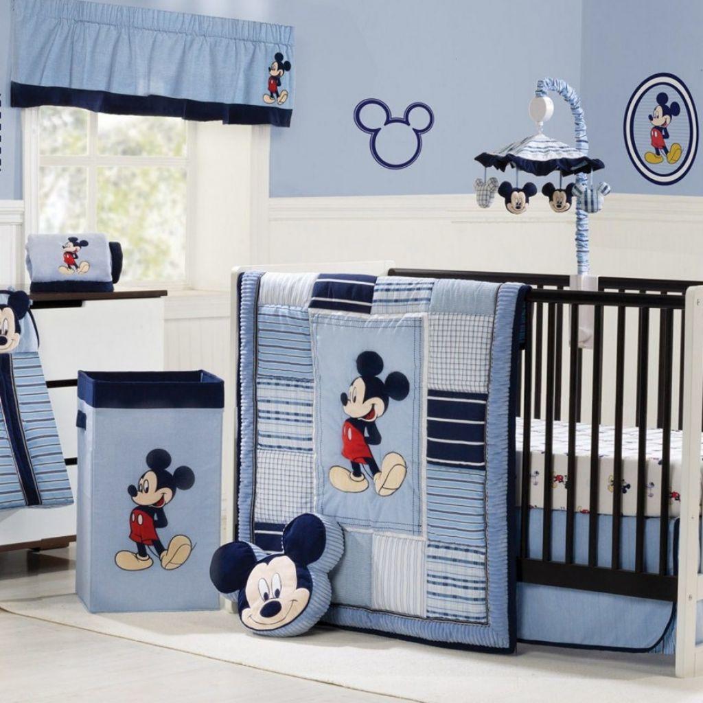 Baby Bedroom Wallpaper - Mickey Mouse Baby Boy Nursery - HD Wallpaper 