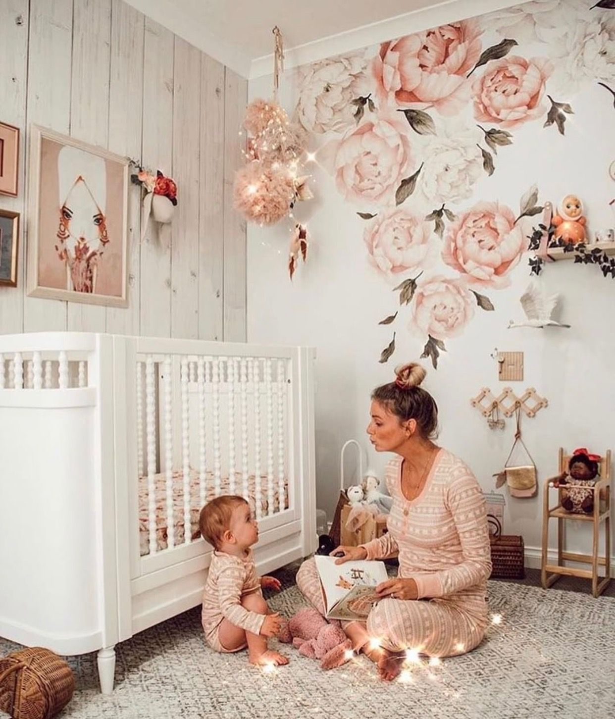 Peony Wall Decal Nursery - HD Wallpaper 