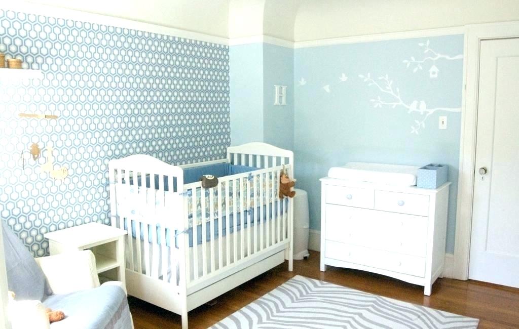 Baby Room Boy Baby Room Boy Blue And White Nursery - Grey And Blue Nursery Ideas - HD Wallpaper 