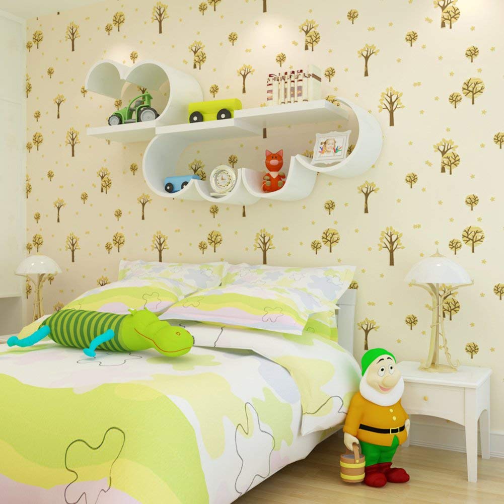 Cartoon Children S Bedroom Wallpaper/ Nursery Tree - Bed Sheet - HD Wallpaper 