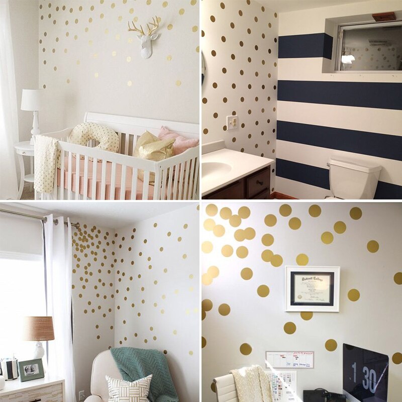 Gold Dots Wallpaper Nursery - HD Wallpaper 