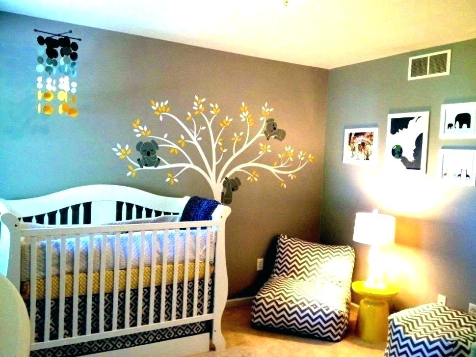 Baby Boy Nursery Themes Baby Boy Bedroom Themes Decoration - Nursery Room Ideas Greyand Yellow - HD Wallpaper 