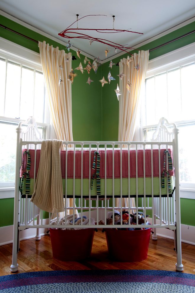Vintage Nursery Nursery Eclectic With Crib Distressed - Window - HD Wallpaper 