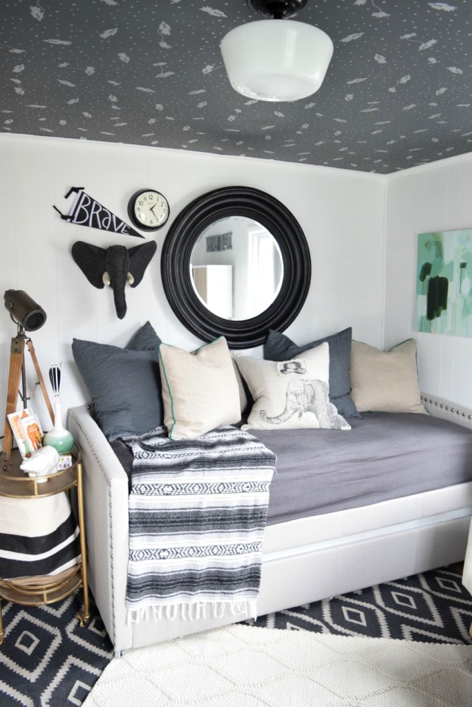 Baby By Nursery Ideas Wallpaper Ceiling - Nesting With Grace Boy Room - HD Wallpaper 