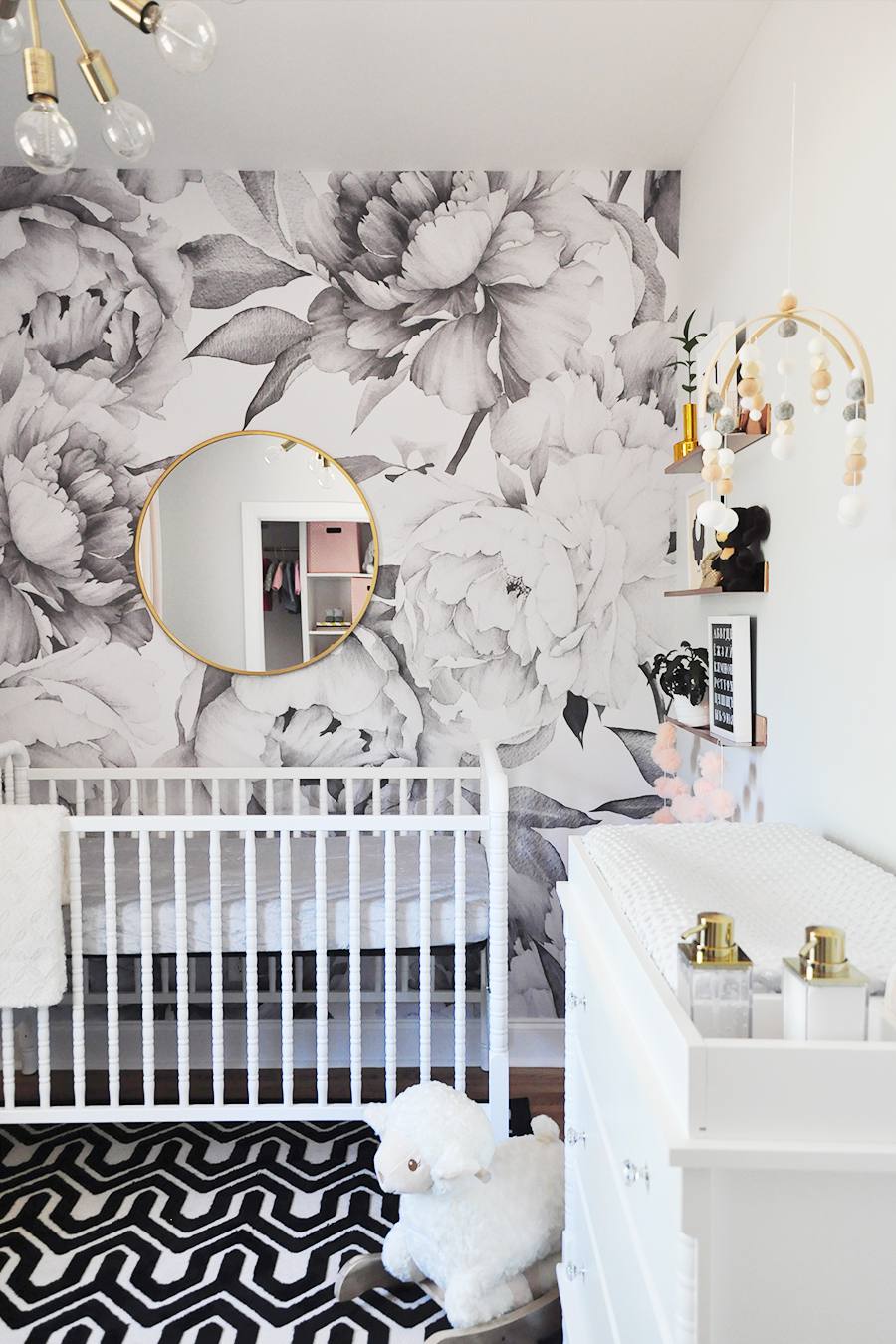 black nursery decor