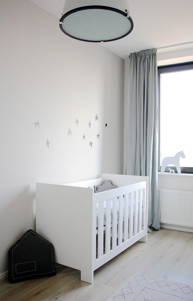 Amsterdam Modern Baby Boy Nursery With Wallpaper And - Papel Pintado Para Bebes - HD Wallpaper 