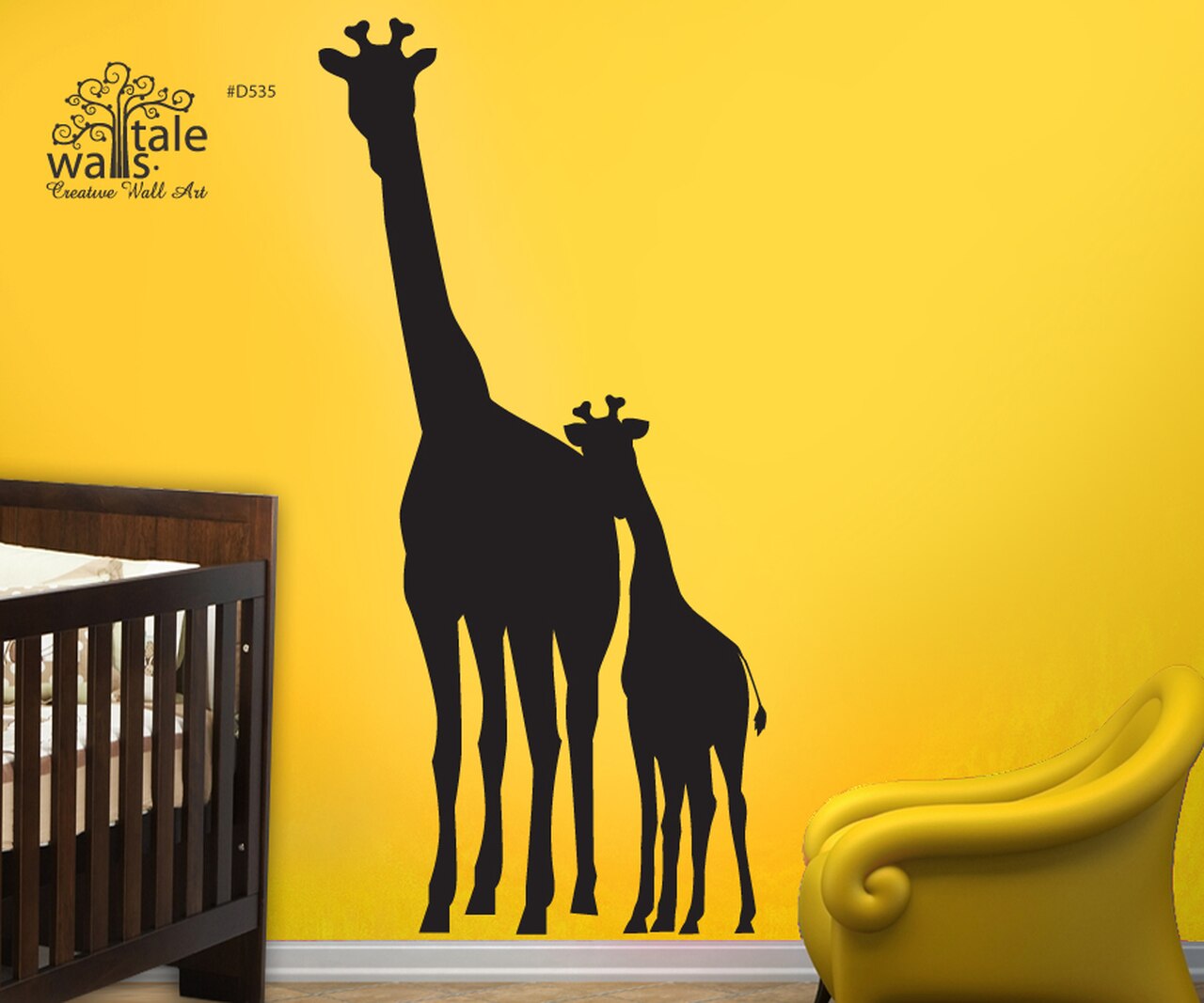 Mommy And Baby Giraffe Wall Decal - Wall Decal - HD Wallpaper 