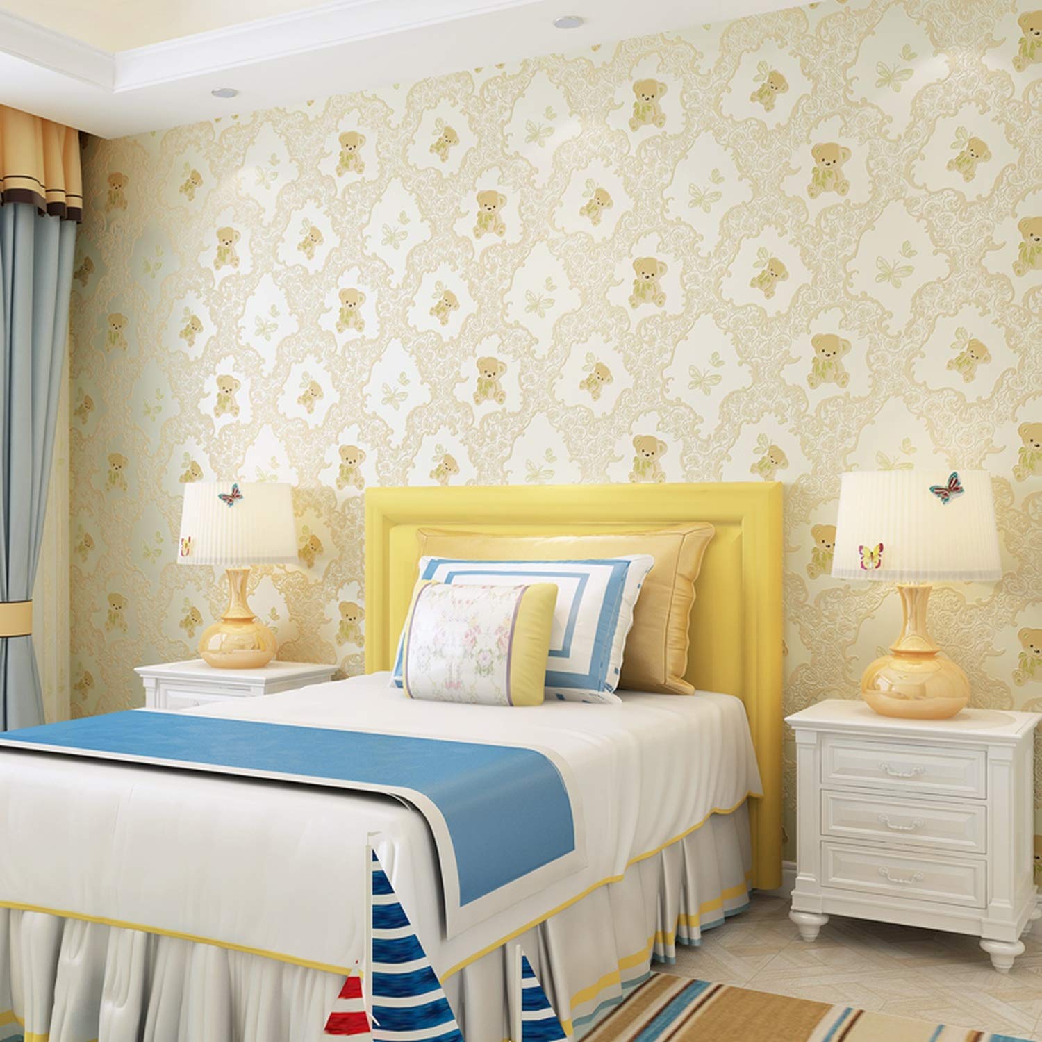 Warna Kuning Motif Kupu - HD Wallpaper 