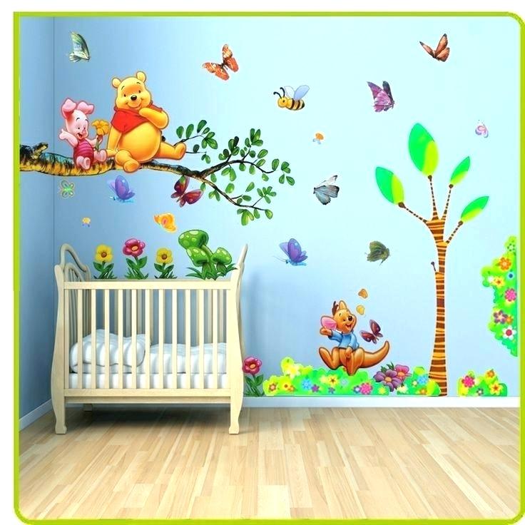 Baby Boy Room Wall Decor Cool Baby Rooms Wall Painting - Winnie The Pooh Room Decal - HD Wallpaper 