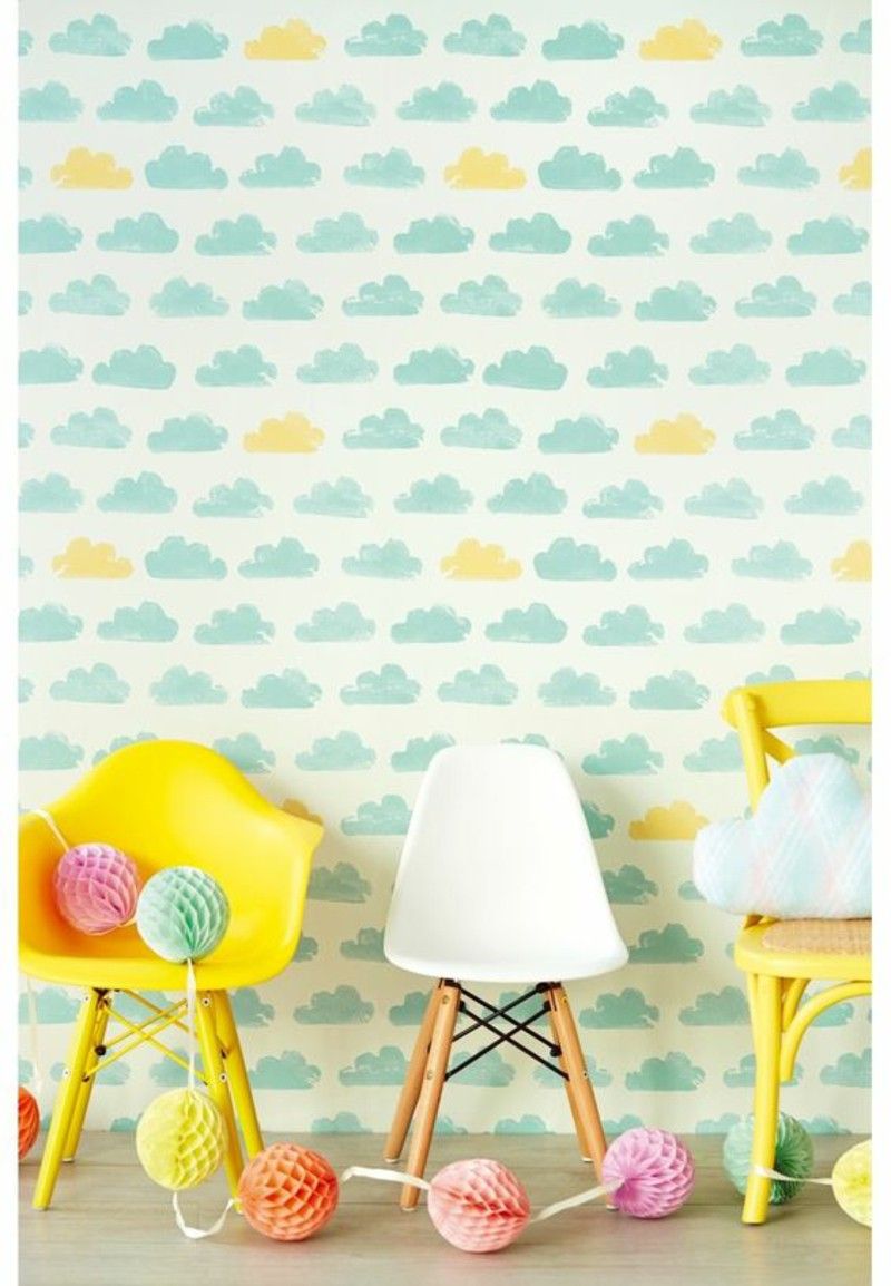 Green Yellow Wallpaper For Kids Room - HD Wallpaper 