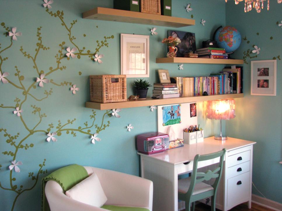 Teenage Girl Bedroom Desks - HD Wallpaper 