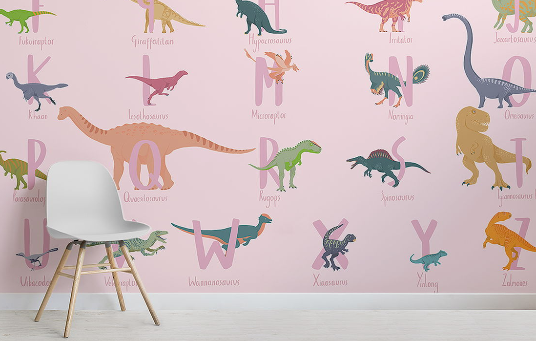 Dinosaur Girls Wallpaper Bedroom - HD Wallpaper 