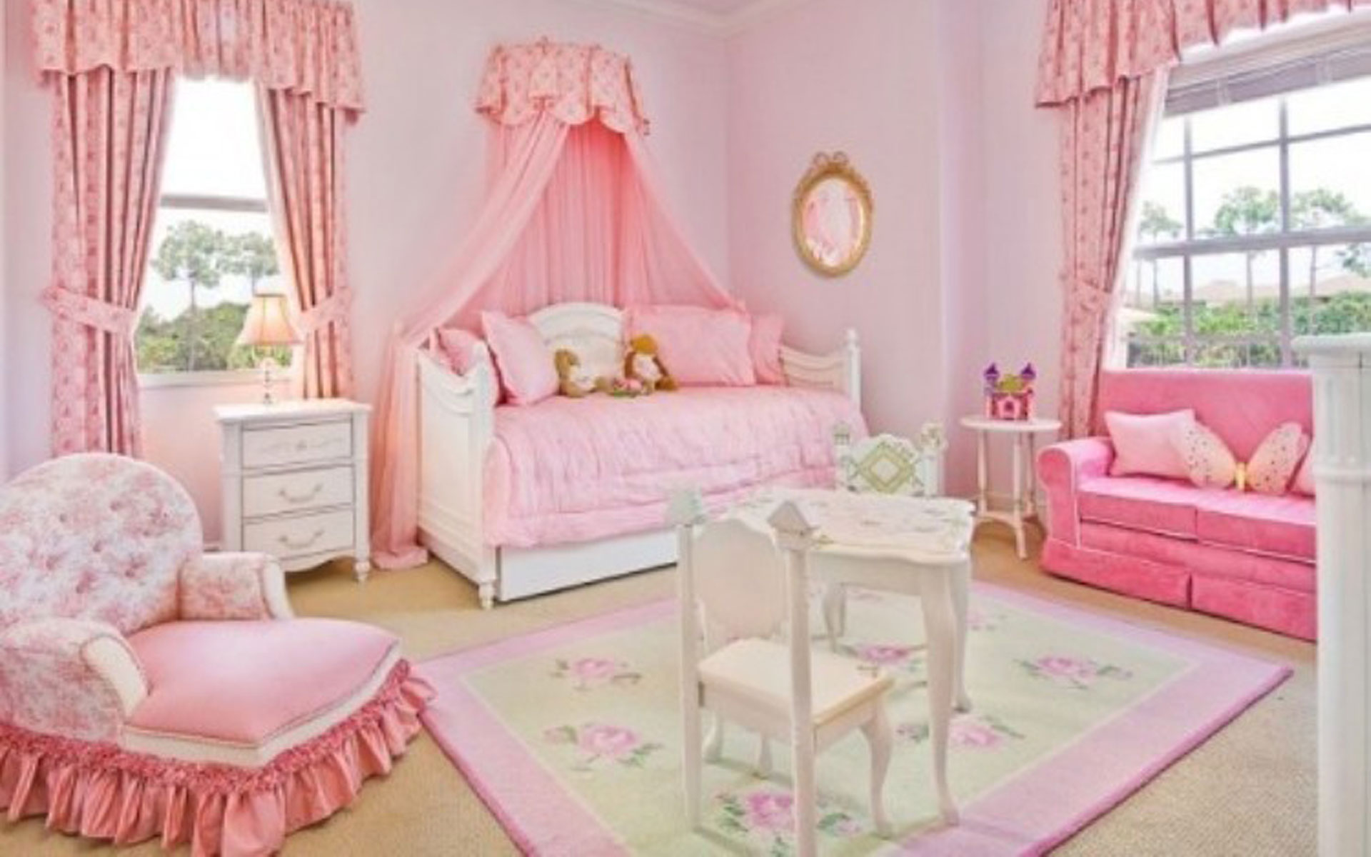 Little Girl Room Ideas Princess Photo - Sofa Bed For Girl - HD Wallpaper 