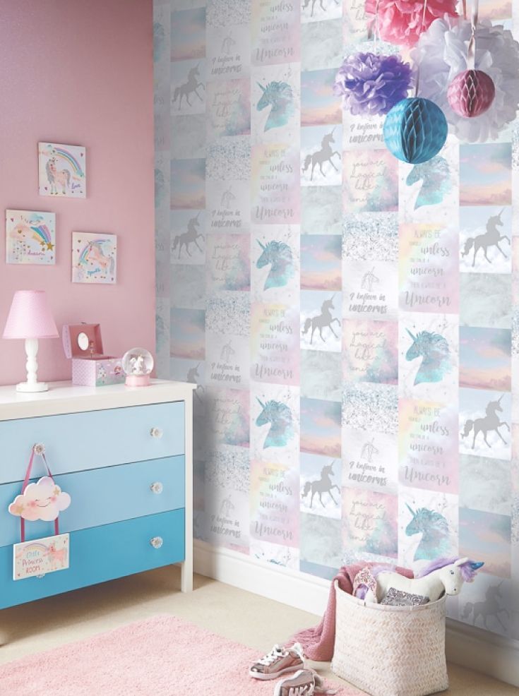 Unicorn Wallpaper Bedroom Ideas - HD Wallpaper 
