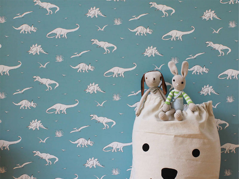 Kids Dinosaur Wallpaper Interiors - Reindeer - HD Wallpaper 
